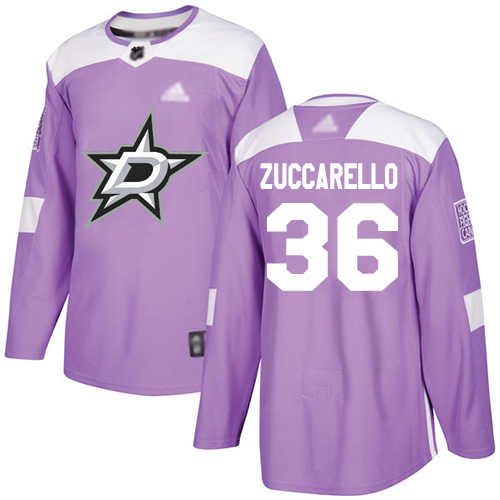 Adidas Stars #36 Mats Zuccarello Purple Authentic Fights Cancer Youth Stitched NHL Jersey